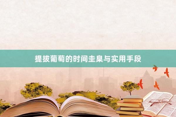 提拔葡萄的时间圭臬与实用手段